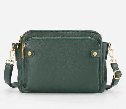 Women's Quilted Crossbody Bag - Vegan Leather Shoulder Messenger Purse