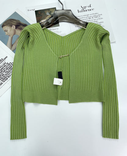 Women's Gentle Knitted Cardigan - Long Sleeve Open Front Sweater