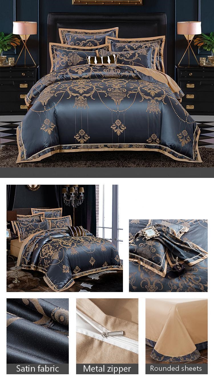 Luxury Cotton Jacquard Bedding Set - 100% Long-Staple Cotton Duvet Cover Set