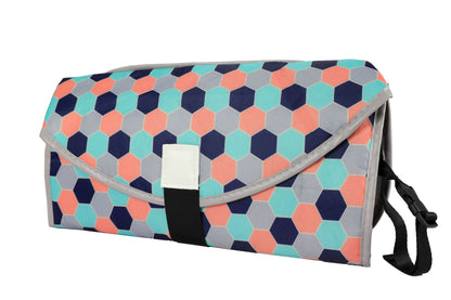 Portable Waterproof Diaper Changing Pad with Toy Links - Foldable Mat