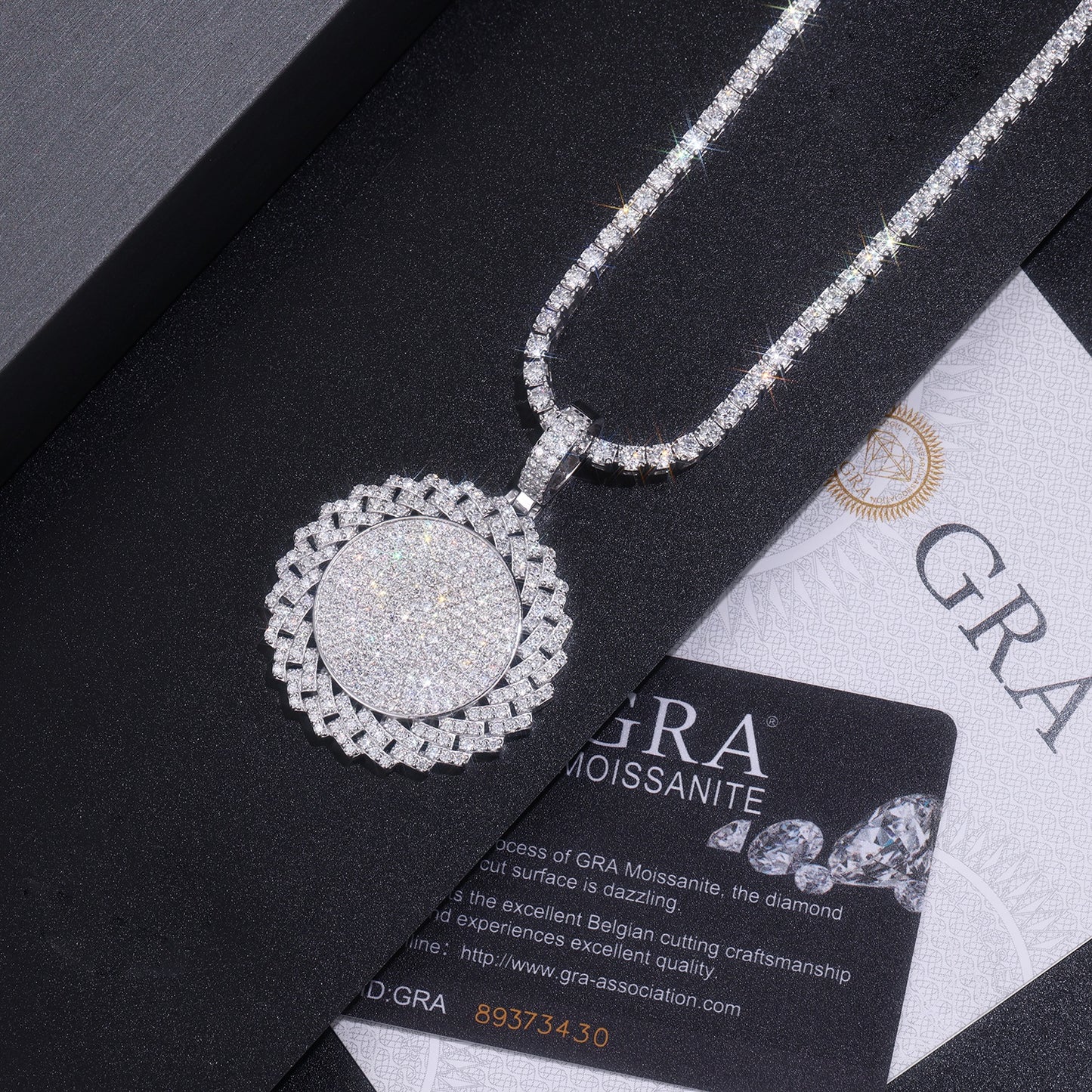 Moissanite Star Pendant Necklace - S925 Silver Platinum Plated Jewelry