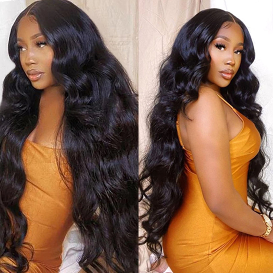 13x4 Body Wave Lace Front Wig - Human Hair with Pre-Plucked Hairline & Bleached Knots