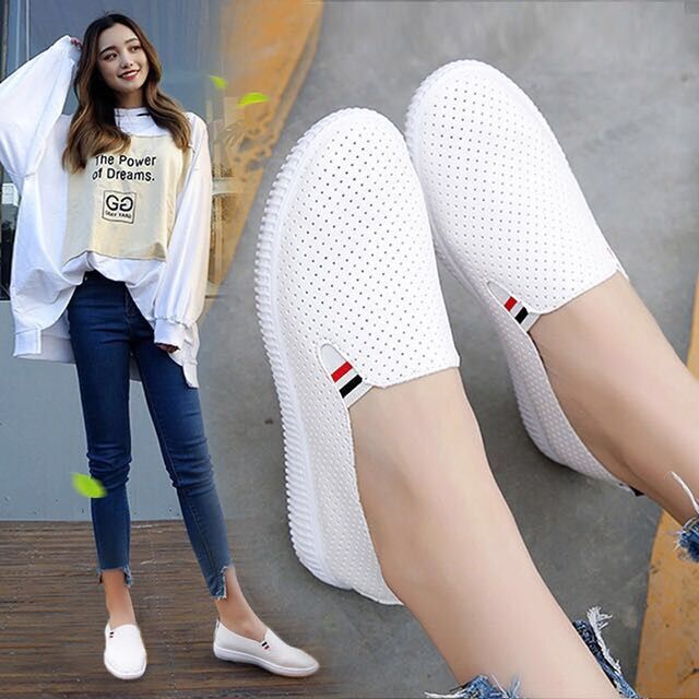 Women's Pigskin Leather Slip-On Flat Shoe | Hollow Cut-Out Detail | EU 36–40