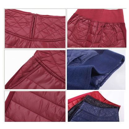 Women's Plus Size Winter Cotton Trousers - High-Waist Pencil Pants
