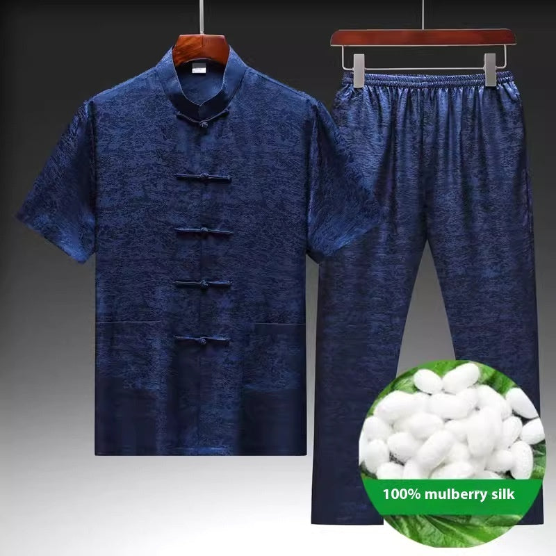Premium Mulberry Silk Tang Suit - Men's Traditional Chinese Jacket