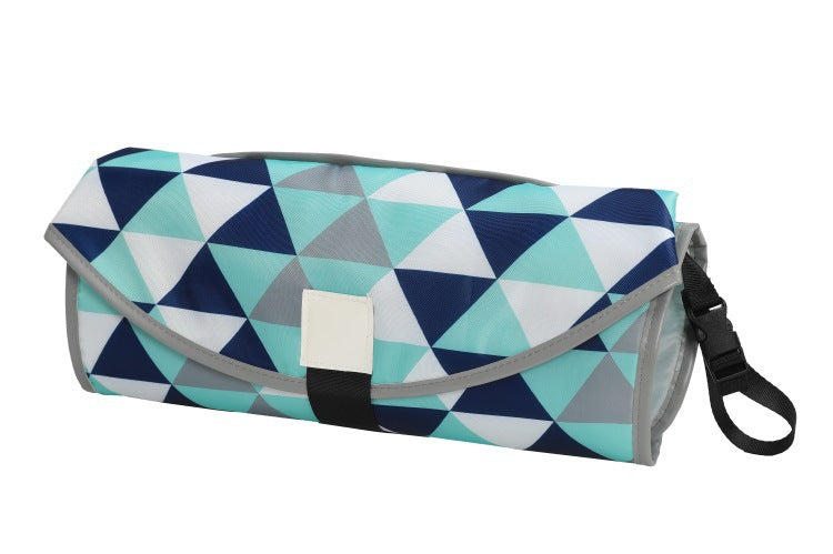 Portable Waterproof Diaper Changing Pad with Toy Links - Foldable Mat