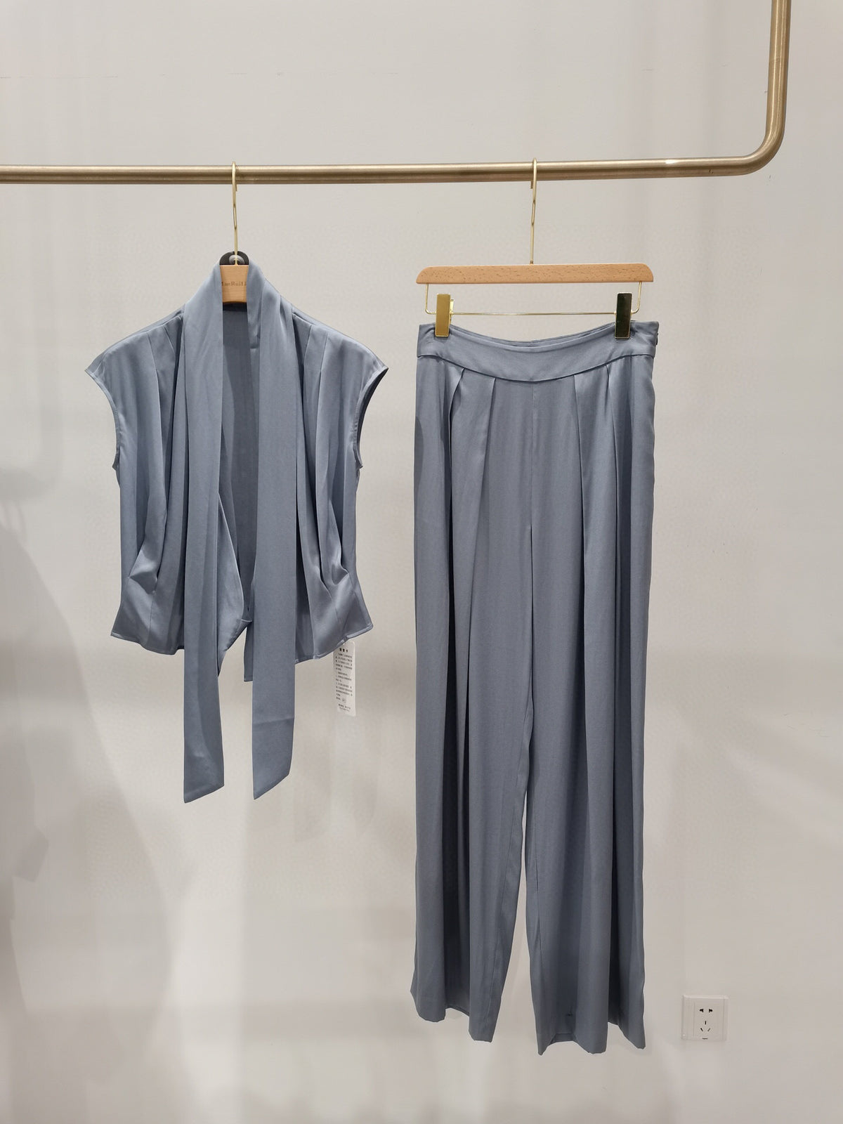 V-Neck Wrap Tie Waist Silk Shirt | Premium Women's Blouse