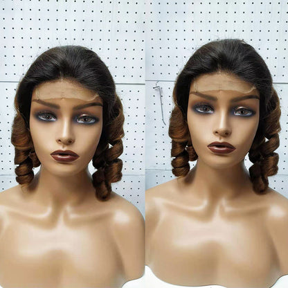 Double Drawn Funmi Hair Wigs Lace Wig Spring Curly - Real Human Hair Brazilian