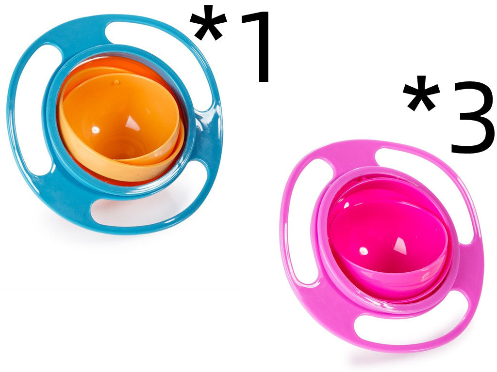 360° Rotating Spill-Proof Baby Bowl - Universal No-Mess Feeding Dish