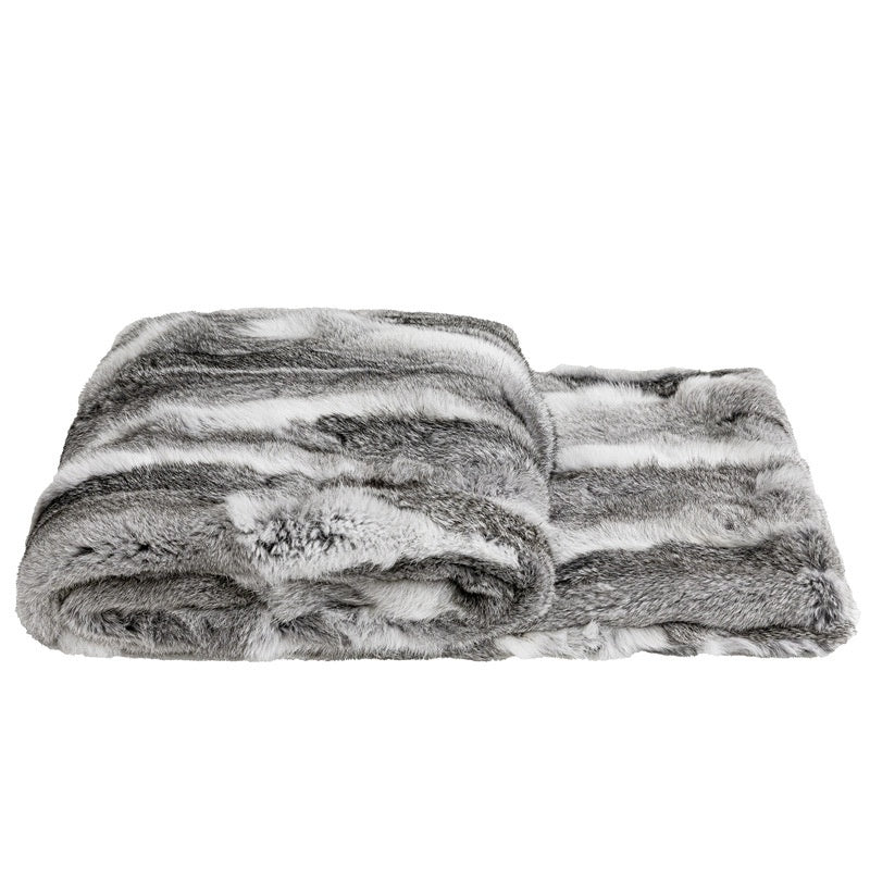 Luxury Faux Fur Bed Runner - Modern Minimalist Throw Blanket