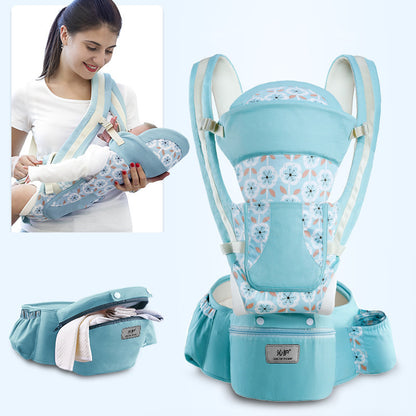 3-in-1 Ergonomic Baby Carrier with Hip Seat - Multi-Position Infant Sling