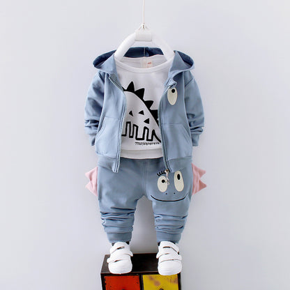Boys Cotton Hoodie Tracksuit Set - Long Sleeve Pants Outfit