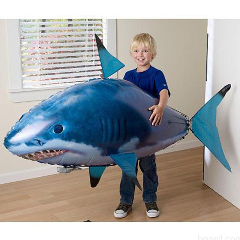 RC Flying Shark Balloon - Remote Control Air Swimming Fish Toy with Infrared