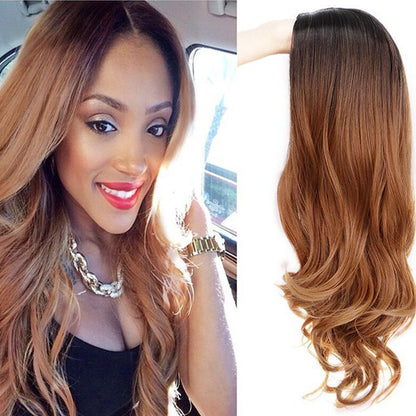 Gradient Chemical Fiber Wig - Women's High Temperature Silk Synthetic Wig