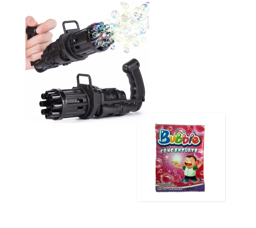 2-in-1 Bubble Machine Toy - Battery-Operated Bubble Blower & Fan for Kids