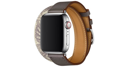 Genuine Leather Apple Watch Band - Premium Cowhide Strap with Stainless Steel Pin Buckle