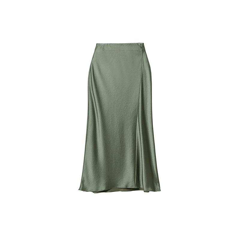 Premium Two-Tone Silk Mermaid Skirt - Elegant Fishtail Design