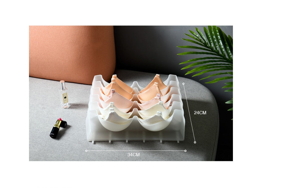Underwear & Bra Storage Organizer Box - 6 Cell Drawer Divider