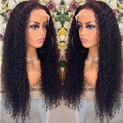 Brazilian Kinky Curly Lace Front Human Hair Wig - 9A Grade Natural Color