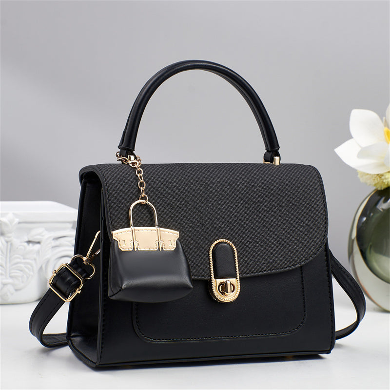 Hollow Out Bucket Shoulder Bag - Portable PU Leather Handbag