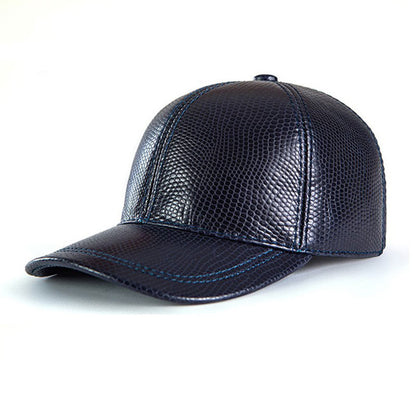 Premium First Layer Cowhide Baseball Cap - Adjustable Unisex Leather Hat