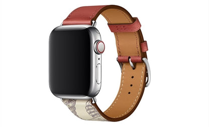 Genuine Leather Apple Watch Band - Premium Cowhide Strap with Stainless Steel Pin Buckle