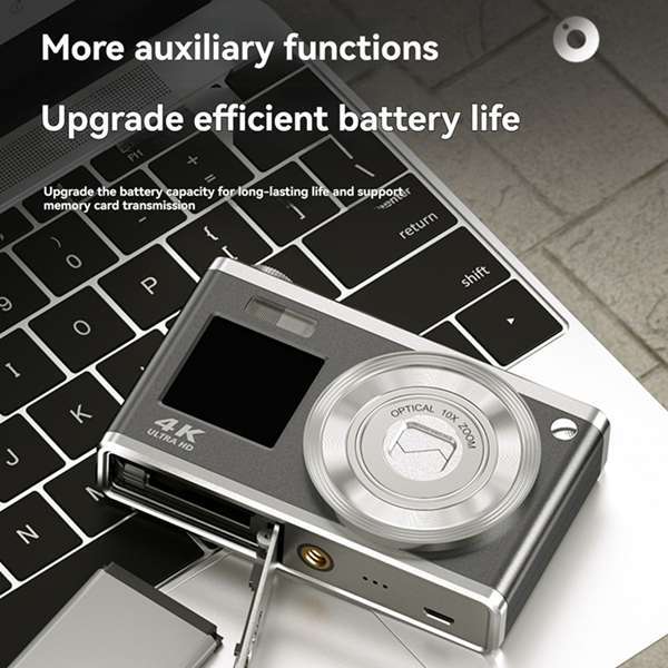 4K HD Digital Camera - 64MP Optical Zoom Camera with Video Recording