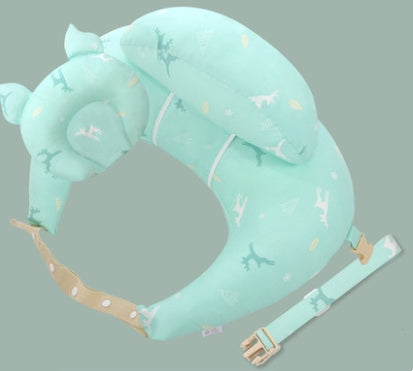 Multifunctional Nursing Pillow with Adjustable Strap - Washable Cotton Cover