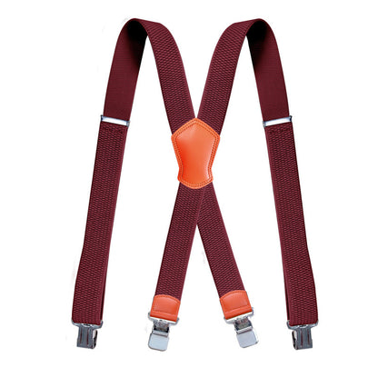 Unisex Corn Grain Elastic Garment Strap - Adjustable Trouser and Pant Suspender Clip
