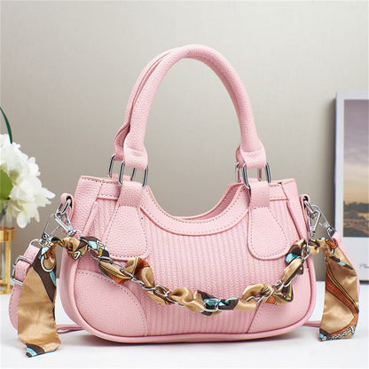 Braided Chain Crossbody Handbag - Luxury Handmade Women's Shoulder Bag