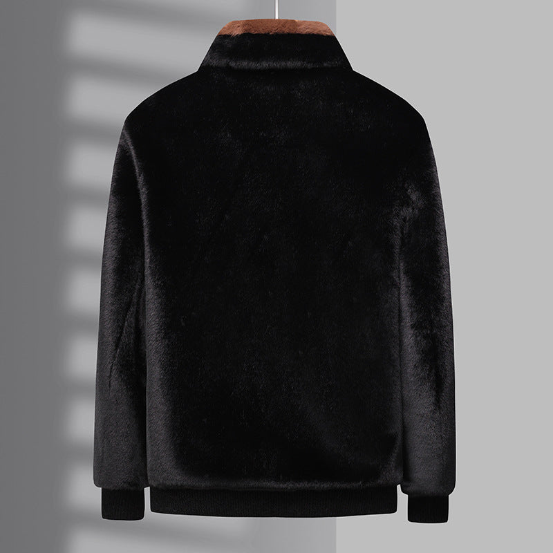 Men's Luxury Faux Fur Winter Jacket - Premium Warm Coat