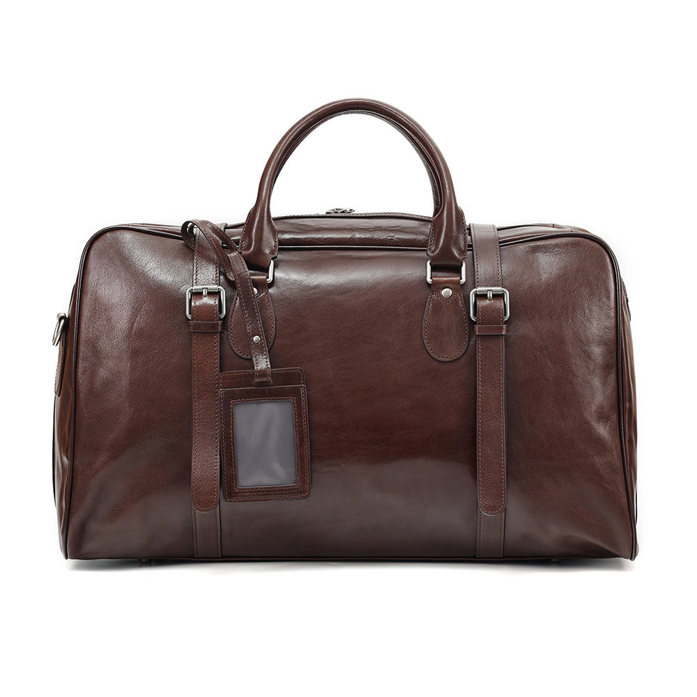 Large-Capacity Genuine Leather Travel Bag - Business Commute & Short Trips