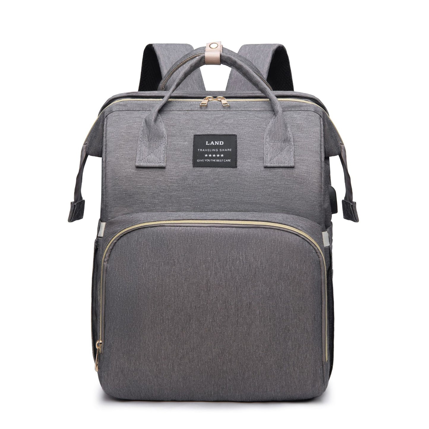 Large Capacity Diaper Backpack with Insulated Pockets - Multi-Function Baby Bag