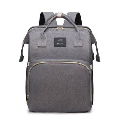 Large Capacity Diaper Backpack with Insulated Pockets - Multi-Function Baby Bag