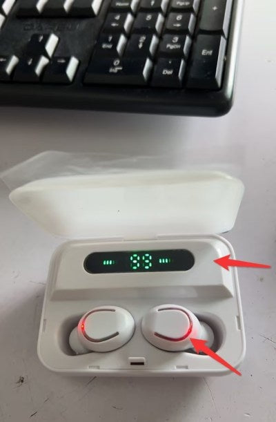 Bluetooth 5.0 Wireless Earbuds with 2000mAh Power Bank Charging Case