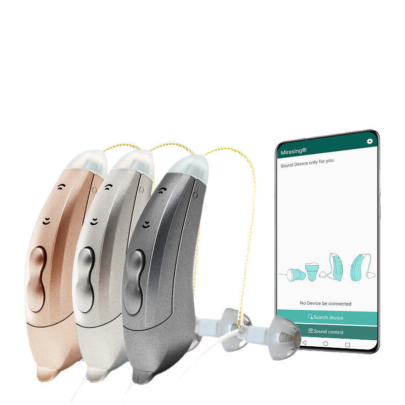 Wireless Bluetooth RIC Hearing Aid with Noise Canceling Technology