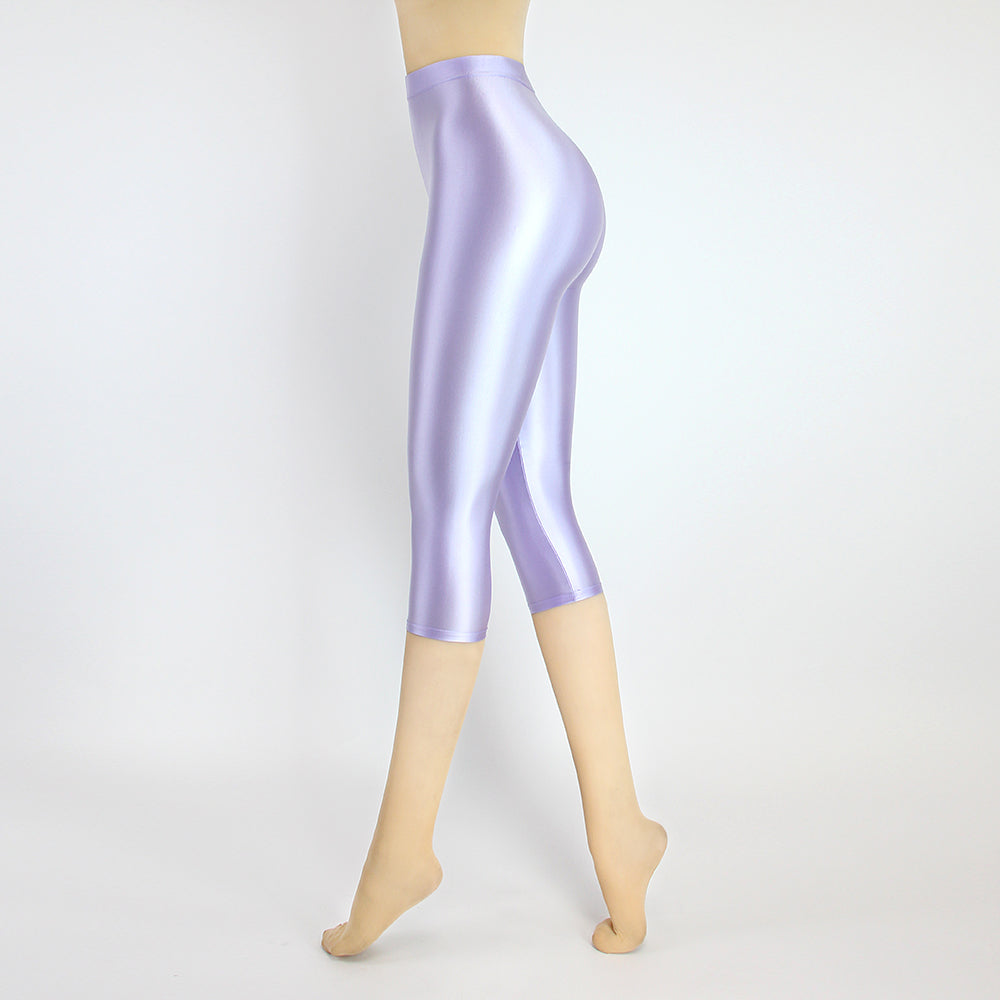 High Waist Cropped Sports Leggings - Stretch Activewear Capris
