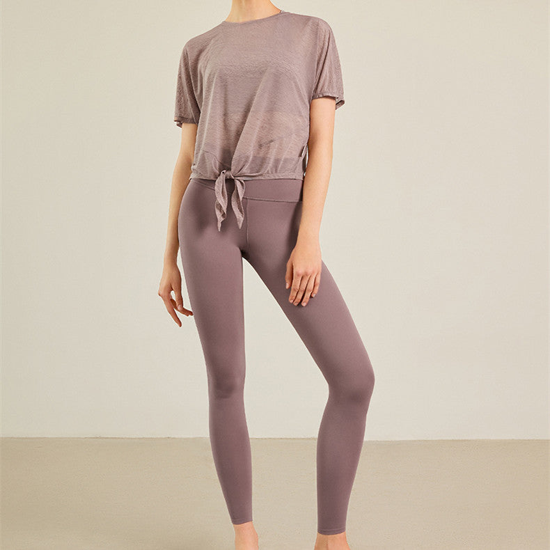 High-Waist Lycra Fitness Yoga Pants - Quick-Dry Sports Leggings
