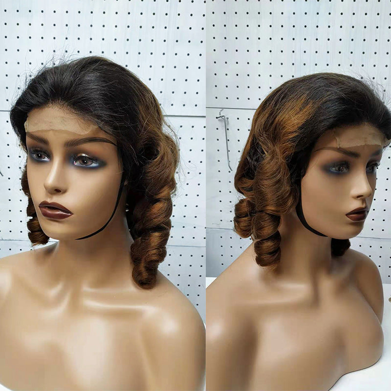 Double Drawn Funmi Hair Wigs Lace Wig Spring Curly - Real Human Hair Brazilian