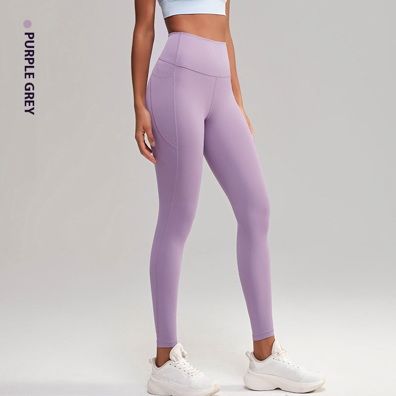 High-Waist Cropped Yoga Pants - Women's Nylon Athletic Capri Leggings