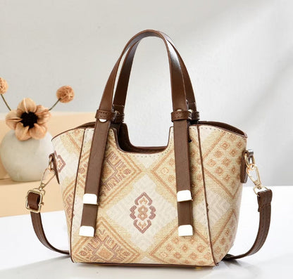 Luxury Monogram Boston Pillow Bag - Jacquard Embroidery Crossbody Handbag