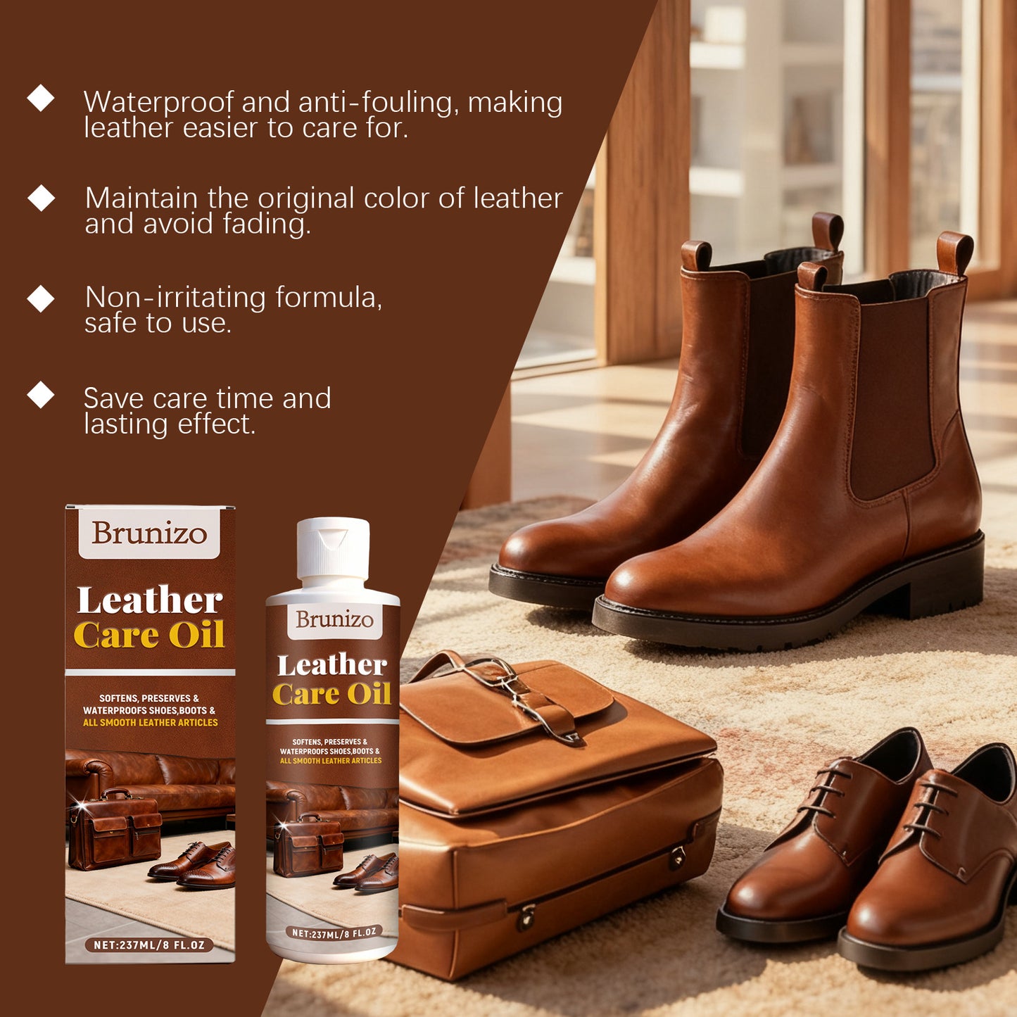 Professional Leather Cleaner - Multi-Surface Formula
