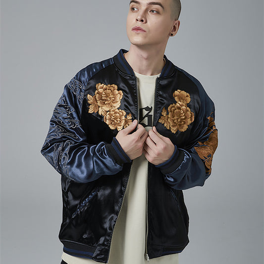 Men's Lion King Embroidery Jacket - Premium Statement Outerwear