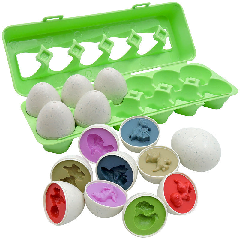 Educational Shape Matching Egg Toy Set for Toddlers - 12 Piece Learning Game
