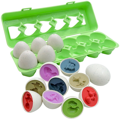 Educational Shape Matching Egg Toy Set for Toddlers - 12 Piece Learning Game