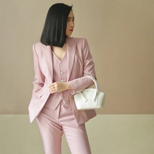 Women's Slim Pencil Pants Suit - Professional Three-Piece Set