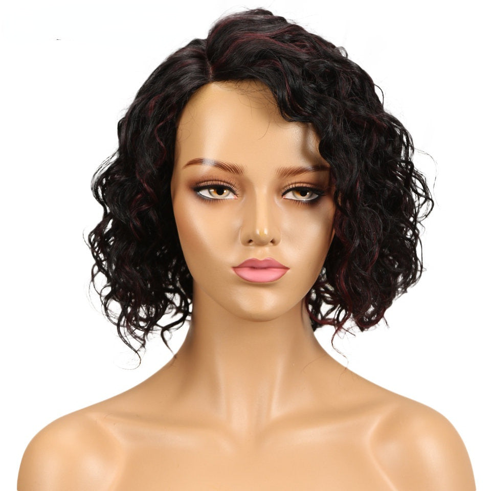 Women's Human Hair Lace Curly Wig - Natural Looking Headpiece