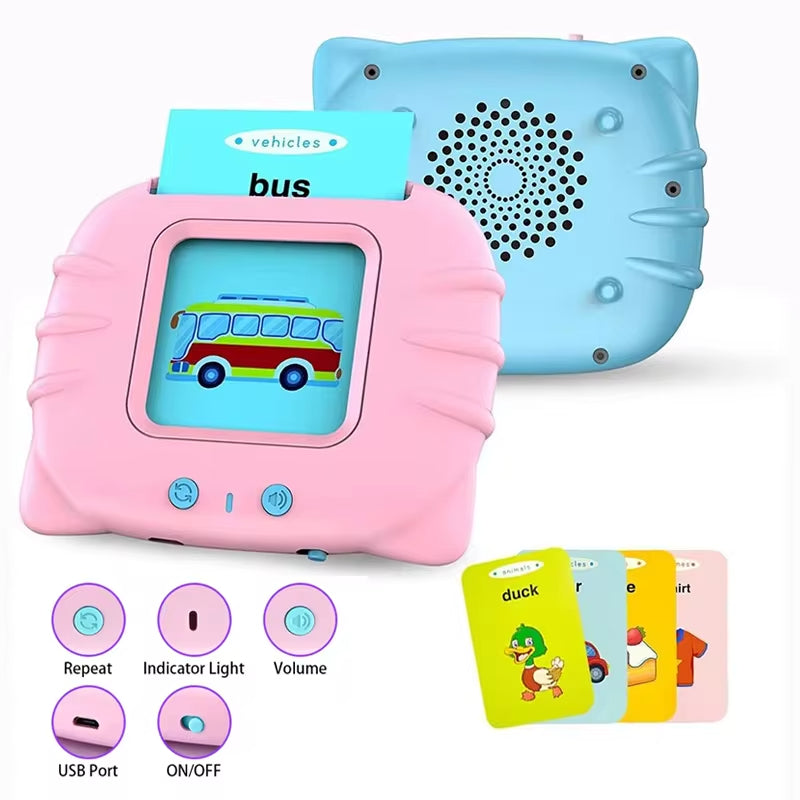 Bilingual Flashcard Learning Machine for Kids – Early Education Story & Word Card Reader