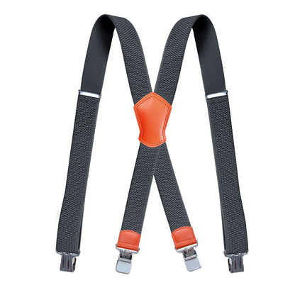 Unisex Corn Grain Elastic Garment Strap - Adjustable Trouser and Pant Suspender Clip