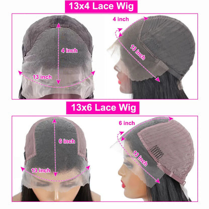 13x4 Lace Front Human Hair Wig - Natural Texture with Forehead Lace
